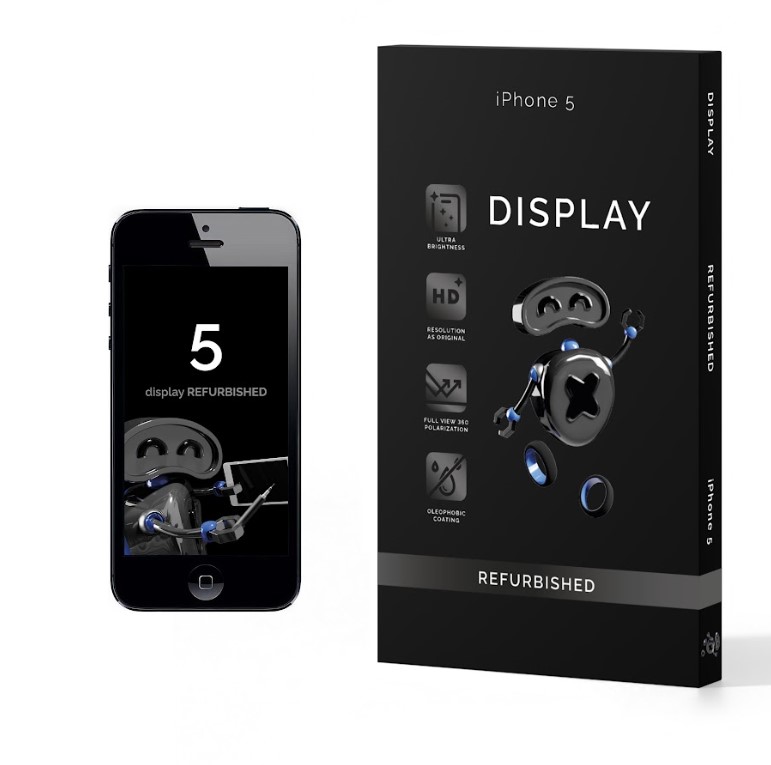 Display Lcd + Touch Screen Per Apple Iphone 5 Nero Qualità Ricondizionato